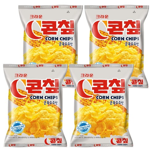 콘칲 크라운 C콘칲 군옥수수맛, 70g, 4개