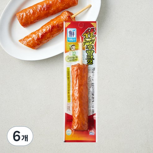 대림선 사조 숯불구이맛 후랑크, 70g, 6개