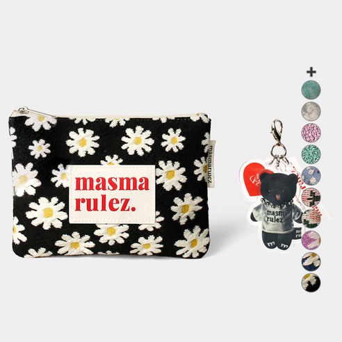 마스마룰즈 여성용 베이직파우치 + 키링 세트