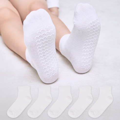 베이스알파에센셜 미끄럼방지 여름 메쉬 양말 5켤레