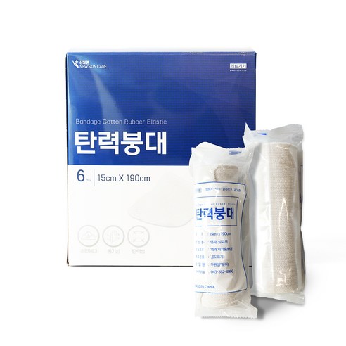 상처엔 뉴스킨케어 탄력붕대 15 x 190 cm, 1개, 6개입