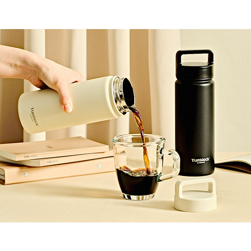 텀블락 스포티 핸들 텀블러 후기 분석 - 제품 로고 및 하단 마감 처리