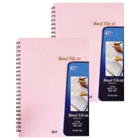 알파 밴드 화일 A4 40p, 분홍, 2개