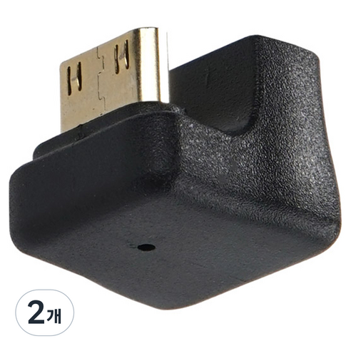 컴스 Mini HDMI 연장 꺾임 젠더 180도 MF 8K 60Hz 2.1 UHD, JA276, 2개