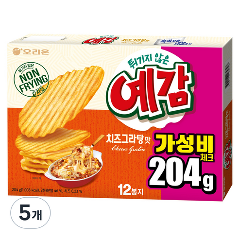 오리온 예감 치즈그라탕 12p, 5개, 204g, 204g
