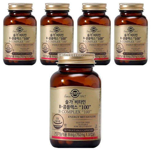 솔가 비타민B 콤플렉스 100, 50정, 5개