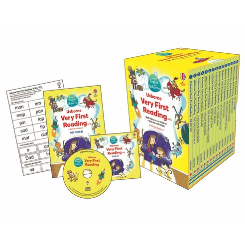 'Usborne Very First Reading 시리즈 영어책 15권 세트 (한글번역수록 / 오디오CD / 파닉스카드 / 부모 ...