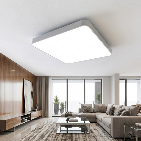 케이시조명 LED 오스람 120W 일체형 플리커프리 거실 천장 전등, 화이트+주광색