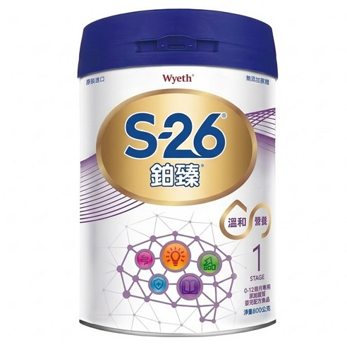 Wyeth 惠氏 S-26 鉑臻 Pro2 新升級嬰兒配方奶粉 1號 0~12個月, 800g, 1罐 - 優惠推薦 | Coupang 酷澎