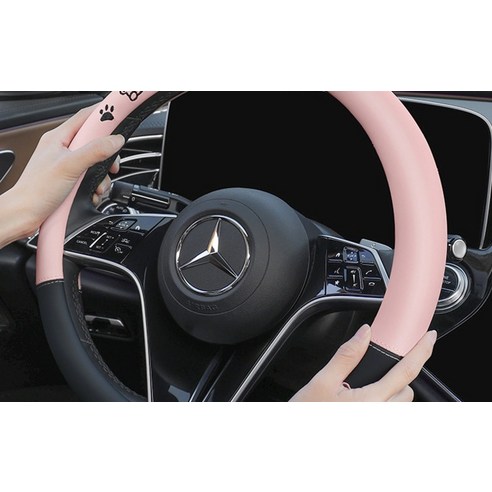 여성용 귀여운 허니베어 가죽 전차종공용 자동차 핸들커버 실사용 후기 | 효과 있을까? - 상품 이미지 4