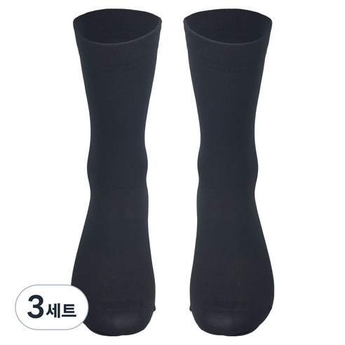 사일런스 프리미엄 사이클삭스 무봉제 자전거양말, 블랙, 3세트