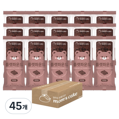 맘스케이크 플랫파운드 카카오, 45개, 50g