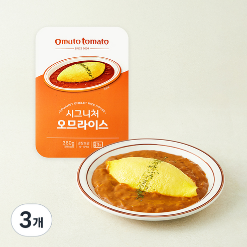오므토토마토 시그니처 오므라이스, 360g, 3개