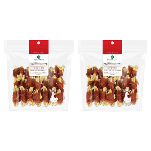 네츄럴코어 강아지 간식, 혼합맛(오리/황태), 2개, 220g