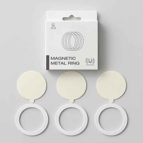 제이엔 맥세이프 호환 자석스티커 3개+보호필름 3개 이미지 2