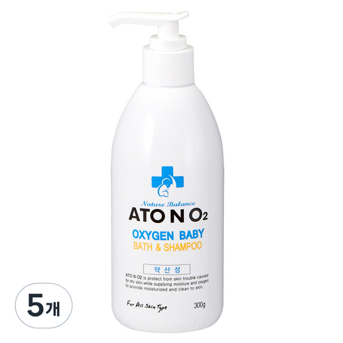 아토앤오투 옥시젠 베이비 바스앤샴푸 시트러스, 300g, 5개