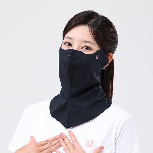 유투스포츠 롱넥 라이프스타일프로 마스크, 블랙, 1개