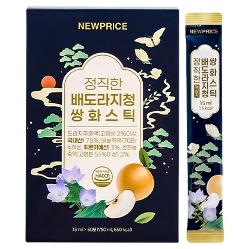 뉴프라이스 정직한 배도라지청 쌍화스틱, 15ml, 50개입, 1개