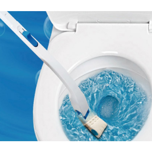 이지드롭 변기크리너 레몬향 리필 브러쉬 24개입 + 핸들 + 전용 고리, 혼합색상, 1세트 후기 분석 - 브러쉬 탈착 시연