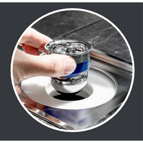 냄새제로 하수구용 트랩 50mm 후기 분석 - 하단 차단막 작동 모습