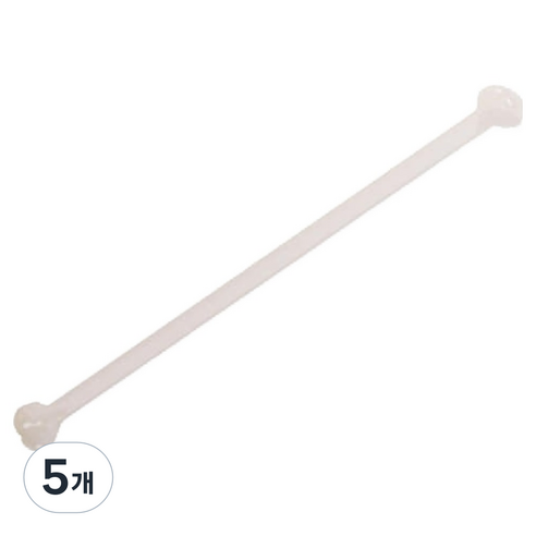 디에이트 홈카페 하트 롱스푼 머들러, 화이트, 5개