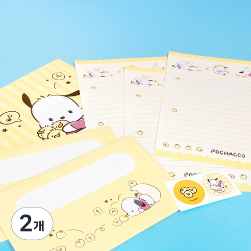 PINKMANGO 산리오 편지지 세트, 포차코, 2세트