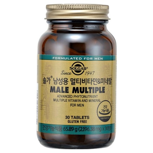솔가 남성용 멀티비타민 & 미네랄 2196.38mg, 30정, 1개