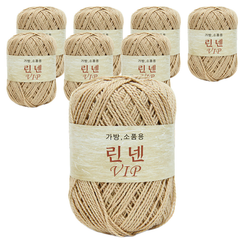 쎄비 린넨 VIP 뜨개실, 12 옐로우 베이지, 8개