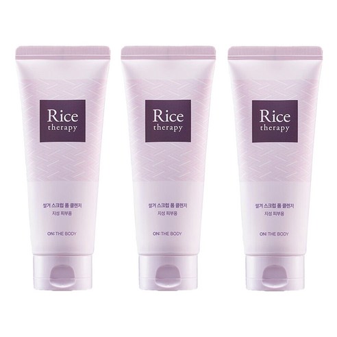 온더바디 라이스테라피 쌀겨 스크럽 폼 클렌저, 150g, 3개