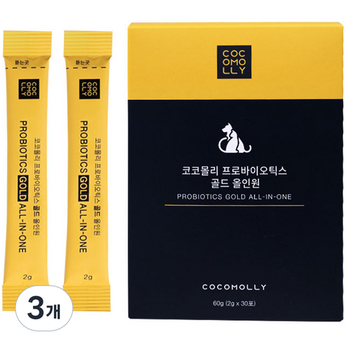 코코몰리 반려동물 골드 올인원 영양제, 60g, 장건강/유산균, 3개