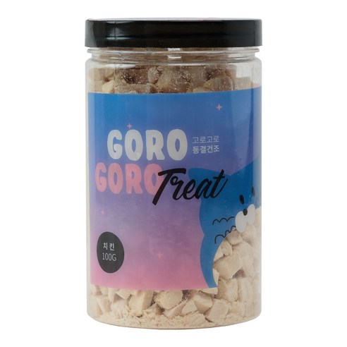 gorogoro 반려동물 트릿 동결건조간식 일반형, 100g, 1개, 치킨