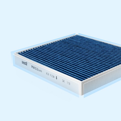 다보니 PM0.3 블루 활성탄 싼타페MX5 하이브리드 에어컨필터 실사용 후기 | 효과 있을까? - 상품 이미지 3
