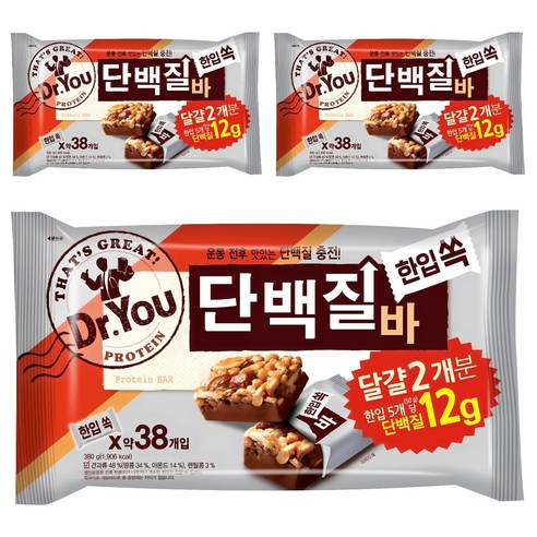 닥터유 단백질바 380g, 3개 맛있게 먹은 솔직 후기 썸네일
