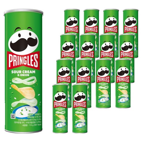 프링글스 사워크림 앤 어니언, 110g, 15개