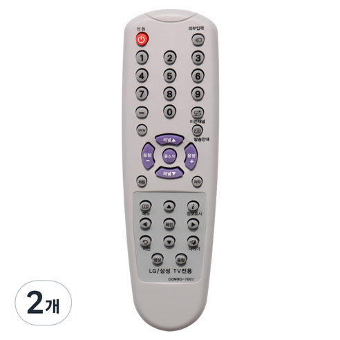낫투 삼성 LG 무설정 TV 전용 리모컨, ComBo-7007, 2개