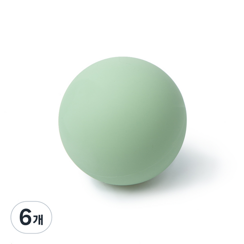 탐사 실리콘 싱글 마사지볼, 그린, 6개