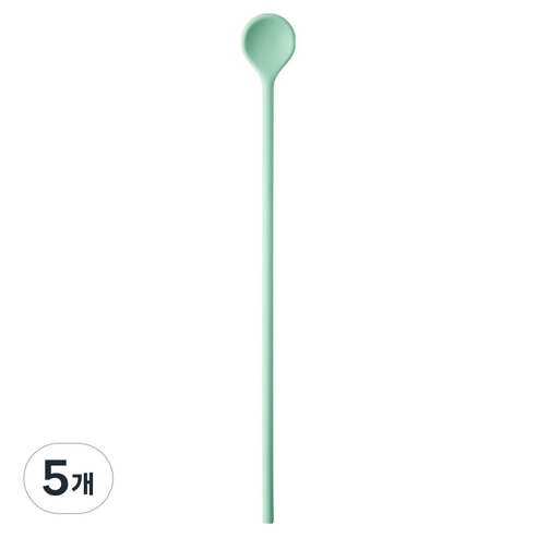이지실리 실리콘 다용도 머들러 롱스푼, 연민트, 5개
