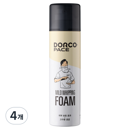 PACE 도루코 페이스 마일드 휘핑 폼, 250ml, 4개