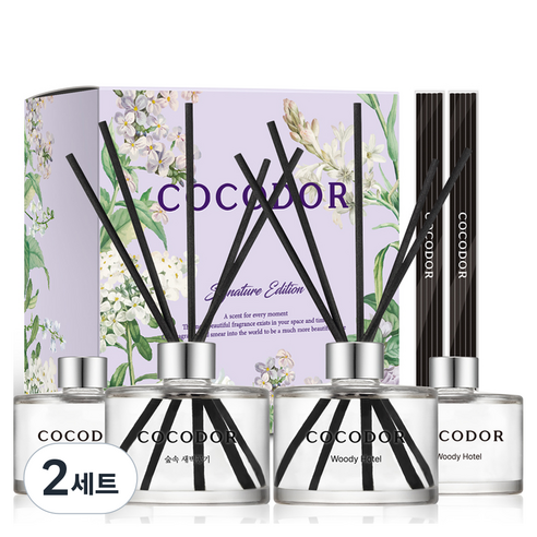 코코도르 디퓨저 200ml 4개입, 숲속새벽공기, 우디호텔, 800ml, 2세트