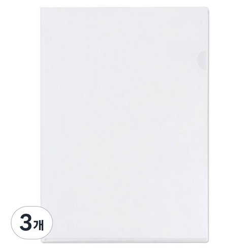영오 L자 홀더 파일 A4, 반투명, 3개