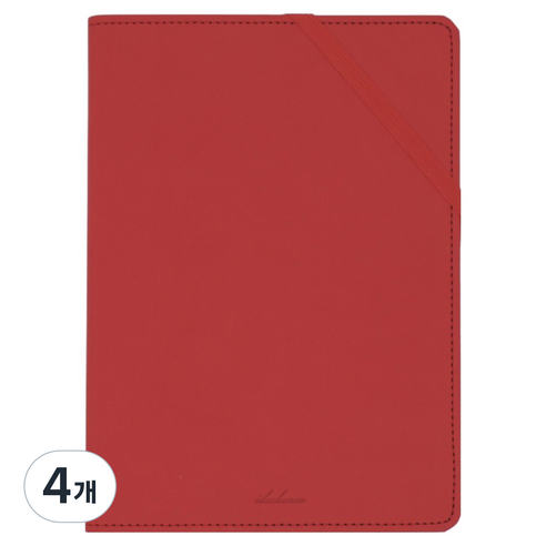비팬시 마이데이 하드커버 스트랩 양장노트 A5, 레드, 4개