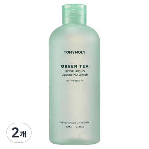 토니모리 더 촉촉 그린티 노워시 클렌징 워터, 300ml, 2개