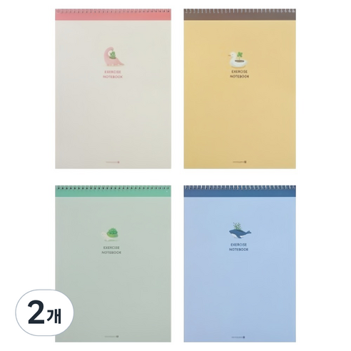 모닝글로리 연습장 상철 동물화분 무선노트, 랜덤발송, 2개