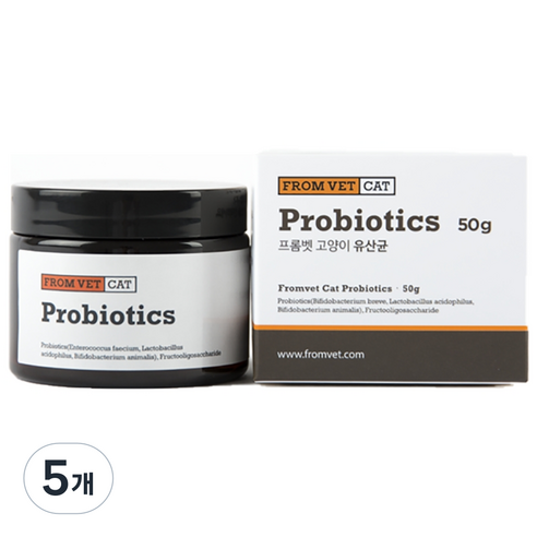 프롬벳 고양이 영양제, 50g, 장건강/유산균, 5개