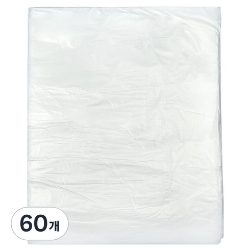 월드크린 분리수거 배접 비닐봉투 백색, 100L, 60개