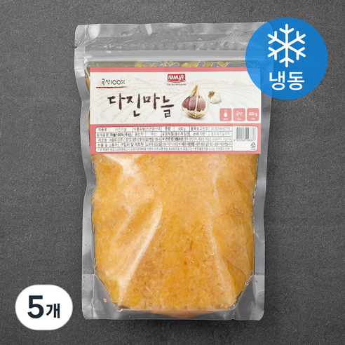 나무새 다진 마늘 (냉동), 600g, 5개
