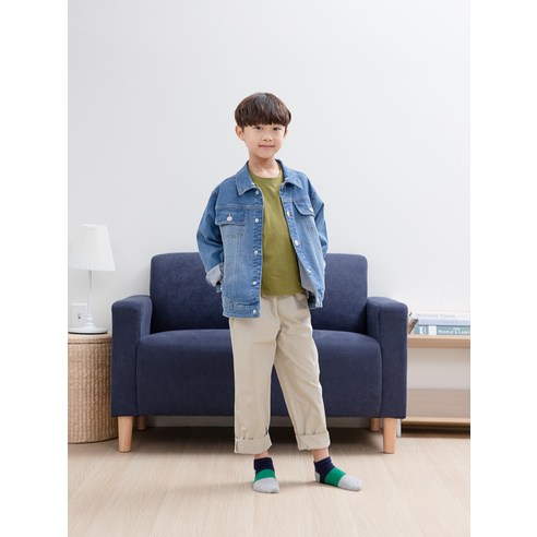 베이스알파에센셜키즈 아동용 멀티컬러 스니커즈 양말 5켤레 이미지 4