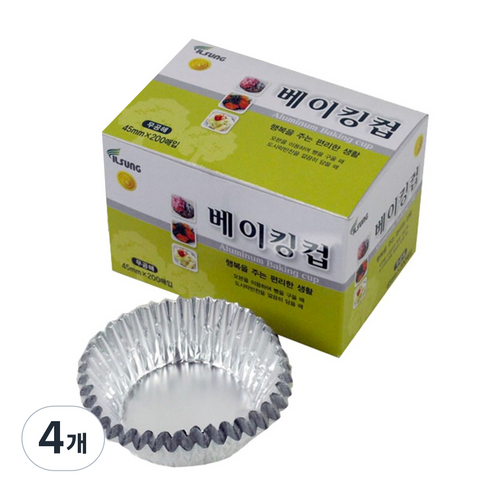 일성정밀 은박베이킹컵 45mm 200장, 4개