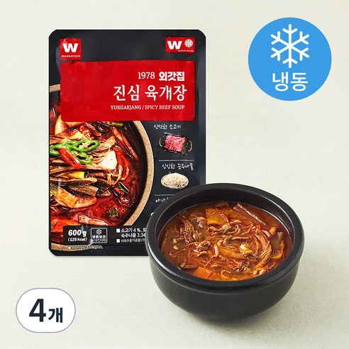 외갓집 진심 육개장 (냉동), 600g, 4개