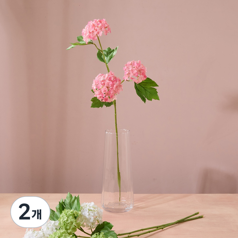 모던하우스 조화 미니 목수국 스프레이 3P 65cm, 핑크, 2개